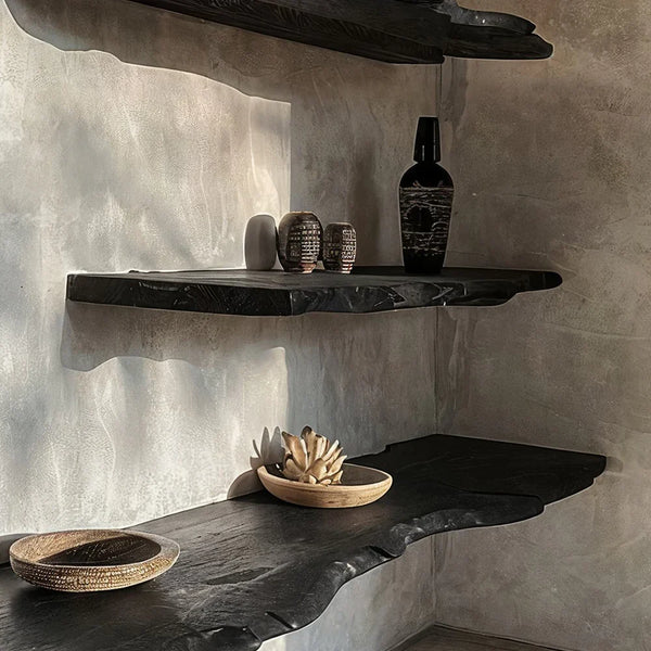 Black Floating Edge Shelves